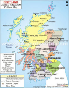 Mappa della Scozia